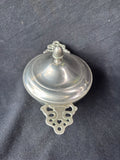 Woodbury Pewterers Porringer Bowl W/Ornate Handles & Lid