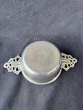 Woodbury Pewterers Porringer Bowl W/Ornate Handles & Lid