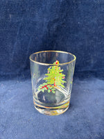 Set Of 5 Spode Christmas Tree/Holly Double Old Fashioned Glasses