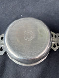 Woodbury Pewterers Porringer Bowl W/Ornate Handles & Lid