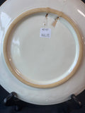 Hand Painted Blue & White Mediterranean Style Ceramic Wall Plate Floral Geometric