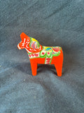 Nils Olsson Style Orange Wooden Dala Horse Sweden