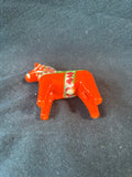 Nils Olsson Style Orange Wooden Dala Horse Sweden