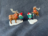 Dept. 56 “Reindeer Training Camp” 2-Piece Set (B8)