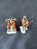 Dept. 56 “Reindeer Training Camp” 2-Piece Set (B8)
