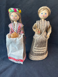 Pair Of Handmade Folk Art Dolls