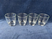 Set Of 4 Clear Heavy Bottomed Drinking Glasses