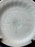 Dinner Plate Celadon Goldfish Koi China Dish