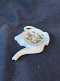 Portmeirion Botanic Garden Teapot Shaped Spoon Rest Tea Bag Holder