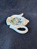 Portmeirion Botanic Garden Teapot Shaped Spoon Rest Tea Bag Holder