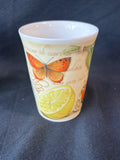 Set Of 4 Crown Trent China Limited Floral Pear Coffee Mugs