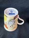 Set Of 4 Crown Trent China Limited Floral Pear Coffee Mugs