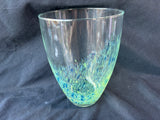 Confetti Blue Green Speckled Colorful  Polish Large Glass Vase