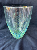 Confetti Blue Green Speckled Colorful  Polish Large Glass Vase