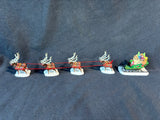 Dept.56 “Sleigh & Eight Tiny Reindeer” Figurine Set (B13)