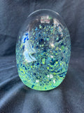 Confetti Blue Green Speckled Colorful  Polish Large Glass Vase
