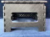 (A)White & Black Folding Plastic Step Stool