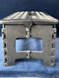 (A)White & Black Folding Plastic Step Stool