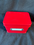 Metal Martha Stewart Recipe Tin Box W/ Card Dividers