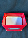 Metal Martha Stewart Recipe Tin Box W/ Card Dividers