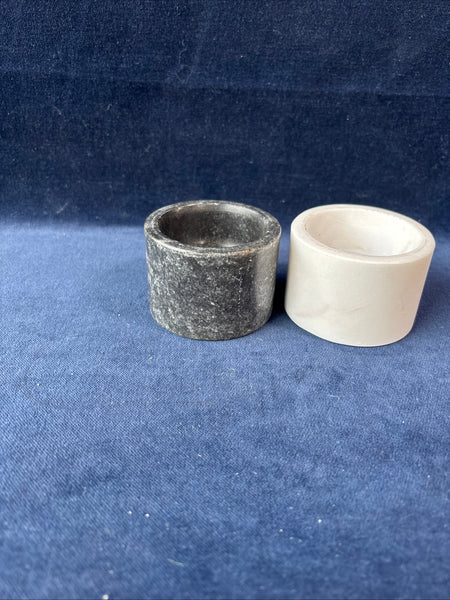 Pair Of Marble Salt Cellars