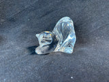 Baccarat Crystal Kitten Playing  Figurine