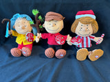 3 Piece Hallmark Peanuts Linus Peppermint Patty Holiday Christmas Plushies *Read Description*