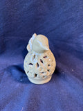 Glazed Ceramic Cut Out Green Bird With Potpourri