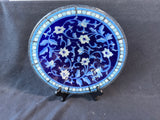 Peggy Karr Fused Glass Persian Blues Bowl; Signed