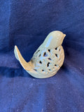 Glazed Ceramic Cut Out Green Bird With Potpourri