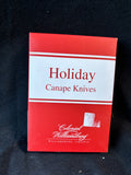 Holiday Canape Christmas Apple Knives Set of 4