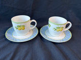 4 Piece Mikasa Fruit Rapture Teacup And Saucer Set
