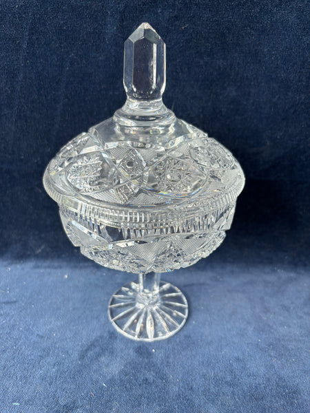 Crystal Compote Dish With Lid