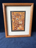 Framed Cloth Baby And Mom Giraffe