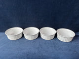 Set Of 4 Corning Ware F-16-B French White Casserole Dish Bowls