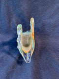 Murano Style Art Glass Double Swan Dish