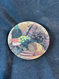 Set Of 4 Thirsty-stone Wine/Grapes Design Coasters W/Holder *Read Description*