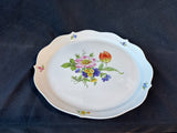 Lindner Handarbeit W. Germany Floral Scalloped Serving Platter