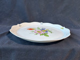 Lindner Handarbeit W. Germany Floral Scalloped Serving Platter