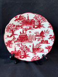 Set of 2 Colonial Williamsburg Townscape Toile Salad Plates