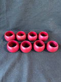 Set Of 8 Maroon Napkin Rings