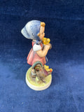 (B) Goebel Hummel Figurine Feeding Time Girl With Chickens 199/0