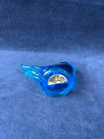 Blue Bird of Happiness Figurine Art Glass Signed Leo Ward