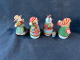Lot Of 4 Lang & Wise Box Buddies Figurines
