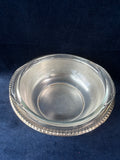 Silver Plated Covered Dish With Pyrex Glass Insert
