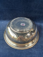 Silver Plated Covered Dish With Pyrex Glass Insert