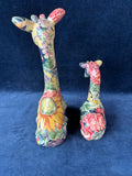 Pair Of Joan Baker Designs Giraffes  Porcelain Patchwork