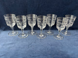 Set Of 7 Glasses With An Etched B