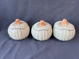 Set Of 3 Williams Sonoma Harvest Fall Pumpkin Gourd Soup Bowl Tureens