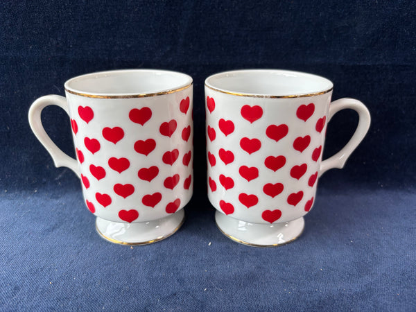 Pair Of Heart Mugs
